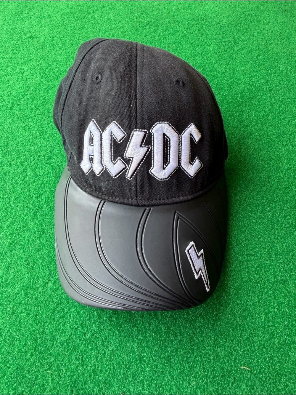 AC/DC Black and White Embroidered Logo Cap